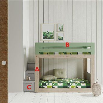 Dormitorio Juvenil con Litera F206