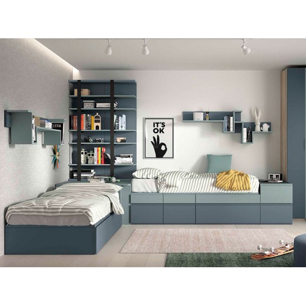 Dormitorio Juvenil F102 | Glicerio Chaves en Muebles Lara